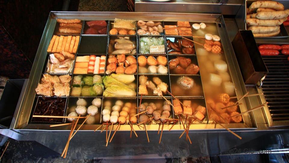 xiên que Đài Loan Tín dụng: phải ăn đồ ăn trong blog của Đài Bắc.