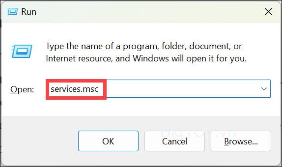 lệnh chạy dịch vụ windows